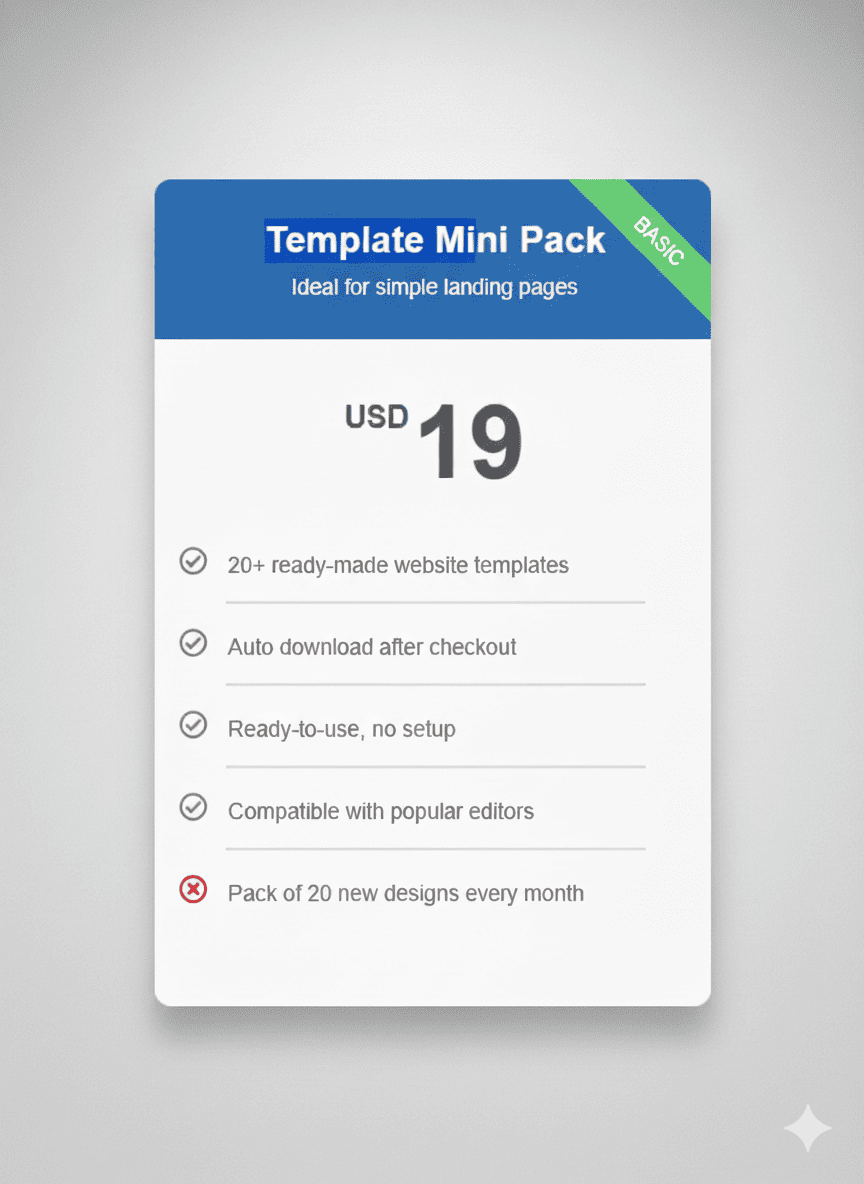 Template Mini Pack